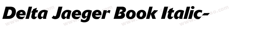 Delta Jaeger Book Italic字体转换
